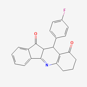 10-(4-fluorophenyl)-7,8,10,10a-tetrahydro-6H-indeno[1,2-b]quinoline-9,11-dione