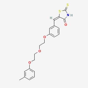 (5E)-5-(3-{2-[2-(3-methylphenoxy)ethoxy]ethoxy}benzylidene)-2-thioxo-1,3-thiazolidin-4-one