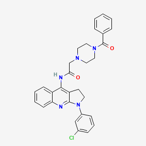 N-[1-(3-chlorophenyl)-2,3-dihydro-1H-pyrrolo[2,3-b]quinolin-4-yl]-2-[4-(phenylcarbonyl)piperazin-1-yl]acetamide