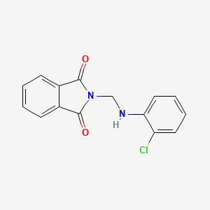 molecular formula C15H11ClN2O2 B15036372 2-(((2-Chlorophenyl)amino)methyl)isoindoline-1,3-dione 