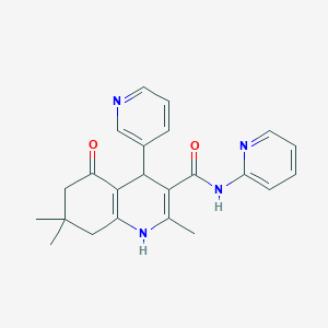 2,7,7-trimethyl-5-oxo-N-(2-pyridinyl)-4-(3-pyridinyl)-1,4,5,6,7,8-hexahydro-3-quinolinecarboxamide