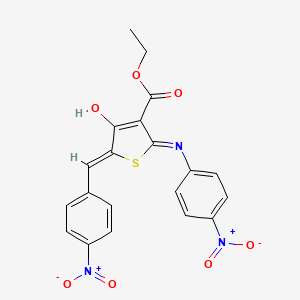 ethyl (5Z)-5-(4-nitrobenzylidene)-2-[(4-nitrophenyl)amino]-4-oxo-4,5-dihydrothiophene-3-carboxylate