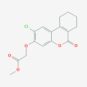 molecular formula C16H15ClO5 B15036405 methyl [(2-chloro-6-oxo-7,8,9,10-tetrahydro-6H-benzo[c]chromen-3-yl)oxy]acetate 