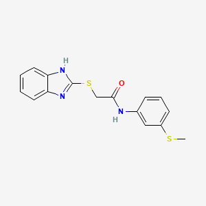 2-(1H-Benzimidazol-2-ylsulfanyl)-N-[3-(methylsulfanyl)phenyl]acetamide