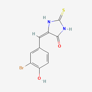 molecular formula C10H7BrN2O2S B15036441 (5E)-5-(3-bromo-4-hydroxybenzylidene)-2-thioxoimidazolidin-4-one 