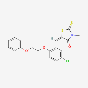 (5E)-5-[5-chloro-2-(2-phenoxyethoxy)benzylidene]-3-methyl-2-thioxo-1,3-thiazolidin-4-one