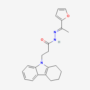 molecular formula C21H23N3O2 B15036492 3-(3,4-Dihydro-1H-carbazol-9(2H)-yl)-N'-(1-(furan-2-yl)ethylidene)propanehydrazide CAS No. 612047-98-0