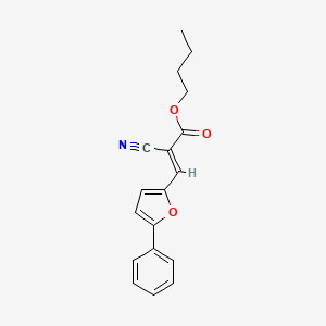 butyl (2E)-2-cyano-3-(5-phenylfuran-2-yl)prop-2-enoate