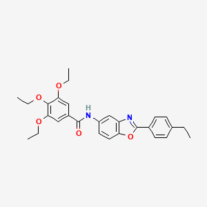 3,4,5-triethoxy-N-[2-(4-ethylphenyl)-1,3-benzoxazol-5-yl]benzamide