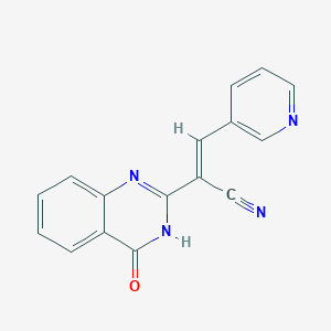 (2E)-2-(4-oxo-3,4-dihydroquinazolin-2-yl)-3-(pyridin-3-yl)prop-2-enenitrile