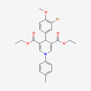 Diethyl 4-(3-bromo-4-methoxyphenyl)-1-(4-methylphenyl)-1,4-dihydropyridine-3,5-dicarboxylate