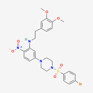 5-{4-[(4-bromophenyl)sulfonyl]piperazin-1-yl}-N-[2-(3,4-dimethoxyphenyl)ethyl]-2-nitroaniline