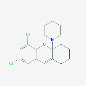 1-(5,7-dichloro-1,2,3,4-tetrahydro-4aH-xanthen-4a-yl)piperidine