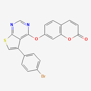 7-{[5-(4-bromophenyl)thieno[2,3-d]pyrimidin-4-yl]oxy}-2H-chromen-2-one