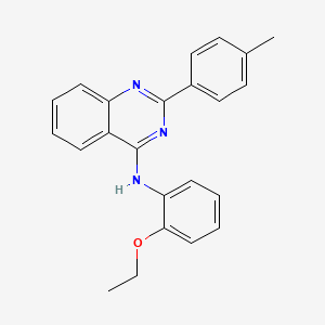 molecular formula C23H21N3O B15036686 N-(2-ethoxyphenyl)-2-(4-methylphenyl)quinazolin-4-amine 