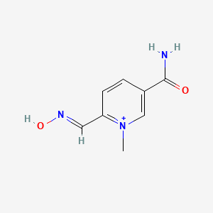 5-carbamoyl-2-[(E)-(hydroxyimino)methyl]-1-methylpyridinium