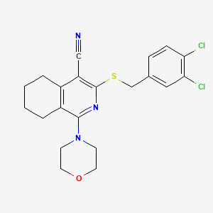 3-[(3,4-Dichlorobenzyl)sulfanyl]-1-(morpholin-4-yl)-5,6,7,8-tetrahydroisoquinoline-4-carbonitrile