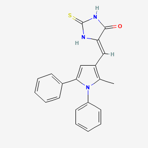 (5Z)-5-[(2-methyl-1,5-diphenyl-1H-pyrrol-3-yl)methylidene]-2-thioxoimidazolidin-4-one