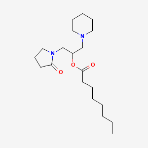 1-(2-Oxopyrrolidin-1-yl)-3-(piperidin-1-yl)propan-2-yl octanoate