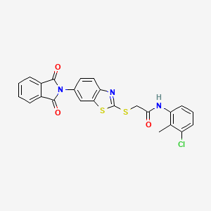 N-(3-chloro-2-methylphenyl)-2-{[6-(1,3-dioxo-1,3-dihydro-2H-isoindol-2-yl)-1,3-benzothiazol-2-yl]sulfanyl}acetamide