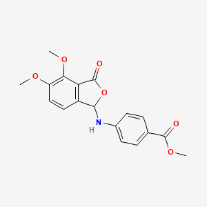 Methyl 4-[(4,5-dimethoxy-3-oxo-1,3-dihydro-2-benzofuran-1-yl)amino]benzoate