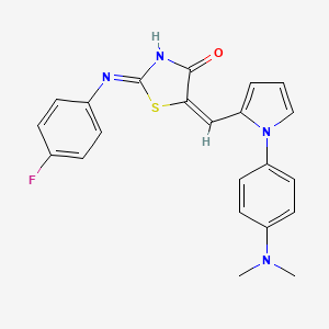 5-({1-[4-(dimethylamino)phenyl]-1H-pyrrol-2-yl}methylene)-2-[(4-fluorophenyl)imino]-1,3-thiazolidin-4-one