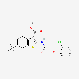 Methyl 6-tert-butyl-2-{[(2-chlorophenoxy)acetyl]amino}-4,5,6,7-tetrahydro-1-benzothiophene-3-carboxylate