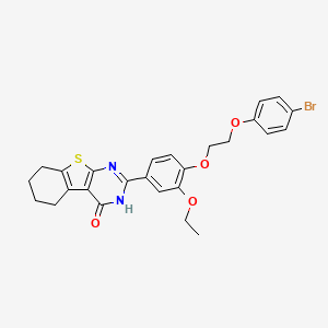 2-{4-[2-(4-bromophenoxy)ethoxy]-3-ethoxyphenyl}-5,6,7,8-tetrahydro[1]benzothieno[2,3-d]pyrimidin-4(3H)-one