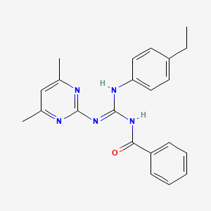 N-[(Z)-[(4,6-Dimethylpyrimidin-2-YL)amino][(4-ethylphenyl)amino]methylidene]benzamide