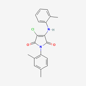 3-chloro-1-(2,4-dimethylphenyl)-4-[(2-methylphenyl)amino]-1H-pyrrole-2,5-dione