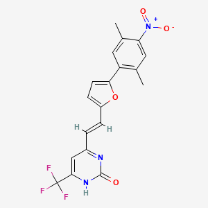 4-{(E)-2-[5-(2,5-dimethyl-4-nitrophenyl)-2-furyl]vinyl}-6-(trifluoromethyl)pyrimidin-2(1H)-one