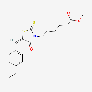 methyl 6-[(5E)-5-(4-ethylbenzylidene)-4-oxo-2-thioxo-1,3-thiazolidin-3-yl]hexanoate