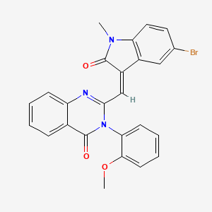 2-[(Z)-(5-bromo-1-methyl-2-oxo-1,2-dihydro-3H-indol-3-ylidene)methyl]-3-(2-methoxyphenyl)quinazolin-4(3H)-one