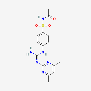 N-({4-[N'-(4,6-dimethylpyrimidin-2-yl)carbamimidamido]phenyl}sulfonyl)acetamide