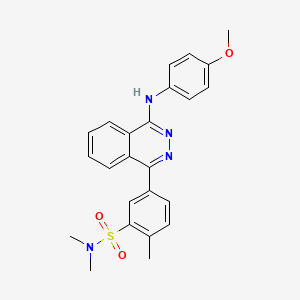 5-{4-[(4-methoxyphenyl)amino]phthalazin-1-yl}-N,N,2-trimethylbenzenesulfonamide