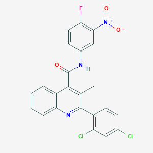 2-(2,4-dichlorophenyl)-N-(4-fluoro-3-nitrophenyl)-3-methylquinoline-4-carboxamide