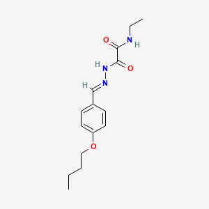 molecular formula C15H21N3O3 B15036957 2-[(2E)-2-(4-butoxybenzylidene)hydrazinyl]-N-ethyl-2-oxoacetamide 