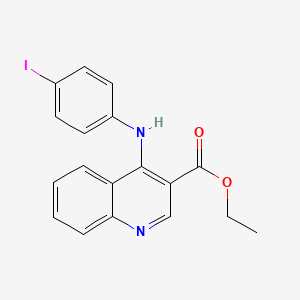 molecular formula C18H15IN2O2 B15036967 Ethyl 4-[(4-iodophenyl)amino]quinoline-3-carboxylate 