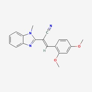 (2E)-3-(2,4-dimethoxyphenyl)-2-(1-methyl-1H-benzimidazol-2-yl)prop-2-enenitrile