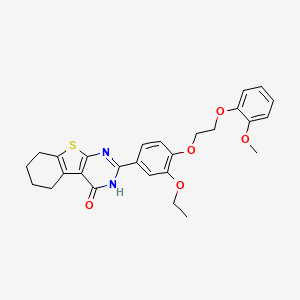 2-{3-ethoxy-4-[2-(2-methoxyphenoxy)ethoxy]phenyl}-5,6,7,8-tetrahydro[1]benzothieno[2,3-d]pyrimidin-4(3H)-one