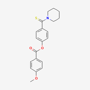 4-(Piperidin-1-ylcarbonothioyl)phenyl 4-methoxybenzoate