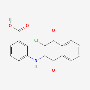 Benzoic acid, 3-((3-chloro-1,4-dihydro-1,4-dioxo-2-naphthalenyl)amino)-