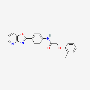 2-(2,4-dimethylphenoxy)-N-(4-[1,3]oxazolo[4,5-b]pyridin-2-ylphenyl)acetamide