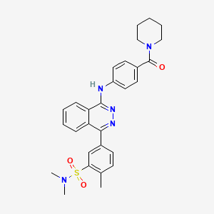 molecular formula C29H31N5O3S B15037049 N,N,2-trimethyl-5-(4-{[4-(piperidin-1-ylcarbonyl)phenyl]amino}phthalazin-1-yl)benzenesulfonamide 