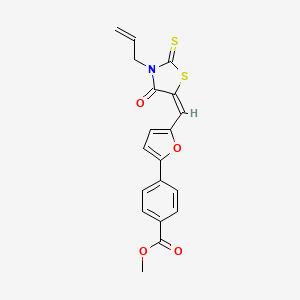 methyl 4-(5-{(E)-[4-oxo-3-(prop-2-en-1-yl)-2-thioxo-1,3-thiazolidin-5-ylidene]methyl}furan-2-yl)benzoate