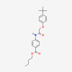 molecular formula C23H29NO4 B15037106 Butyl 4-{[(4-tert-butylphenoxy)acetyl]amino}benzoate 