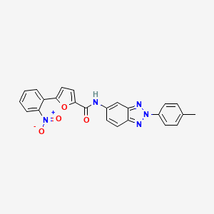 molecular formula C24H17N5O4 B15037110 N-[2-(4-methylphenyl)-2H-benzotriazol-5-yl]-5-(2-nitrophenyl)furan-2-carboxamide 