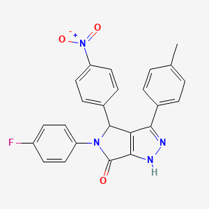 5-(4-fluorophenyl)-3-(4-methylphenyl)-4-(4-nitrophenyl)-4,5-dihydropyrrolo[3,4-c]pyrazol-6(1H)-one