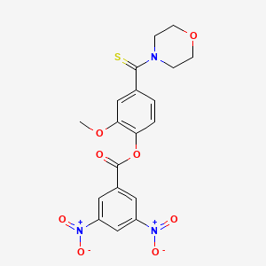 molecular formula C19H17N3O8S B15037119 [2-methoxy-4-(morpholine-4-carbothioyl)phenyl] 3,5-dinitrobenzoate 