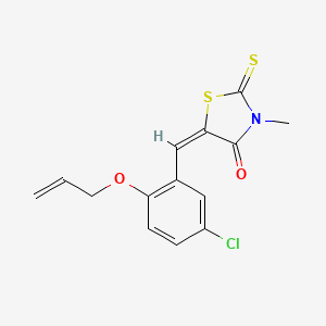 (5E)-5-[5-chloro-2-(prop-2-en-1-yloxy)benzylidene]-3-methyl-2-thioxo-1,3-thiazolidin-4-one